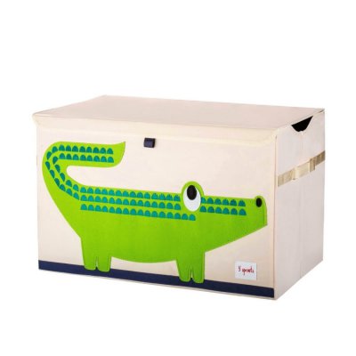 3 Sprouts truhla na hračky - Crocodile Green
