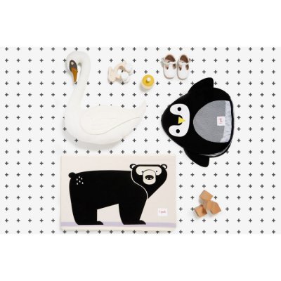 3 Sprouts truhla na hračky - Bear Black - obrázek