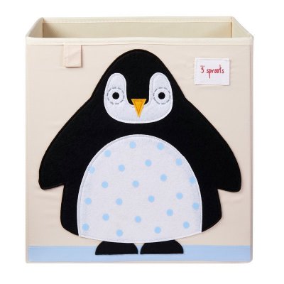 3 Sprouts úložný box - Penguin Black