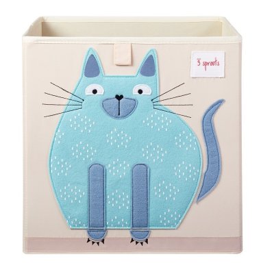 3 Sprouts úložný box - Cat Blue