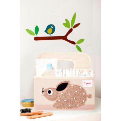 3 Sprouts úložný košík na přebalovací pult - Rabbit Beige - obrázek