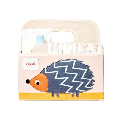 3 Sprouts úložný košík na přebalovací pult - Hedgehog Gray - obrázek