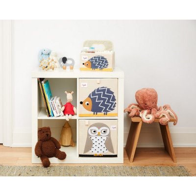 3 Sprouts úložný košík na přebalovací pult - Hedgehog Gray - obrázek