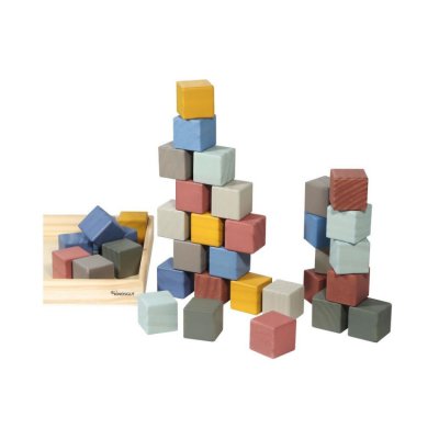 Kindsgut dřevěné kostky barevné - obrázek