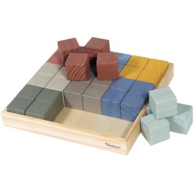 Kindsgut dřevěné kostky barevné - obrázek