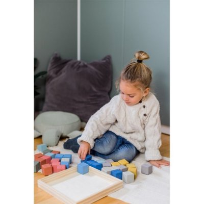 Kindsgut dřevěné kostky barevné - obrázek