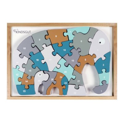 Kindsgut dřevěné puzzle s čísly - Slon