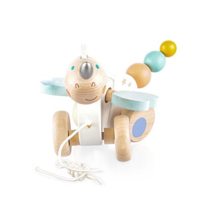 Zopa Dřevěná tahací hračka - Unicorn - obrázek