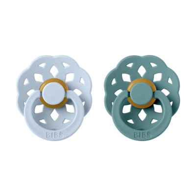 BIBS Boheme dudlíky z přírodního kaučuku vel. 2 - Baby Blue/Island Sea