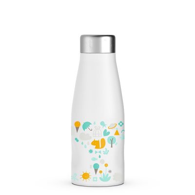 Suavinex termo nerezová láhev 350 ml - Memories bílá