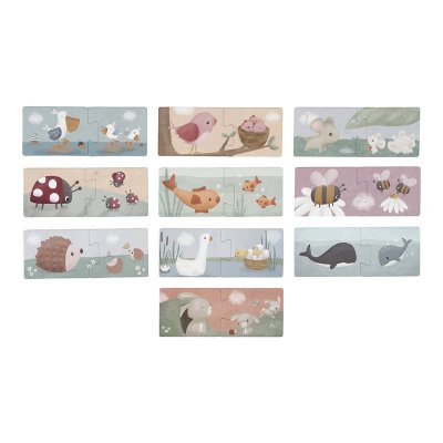 Little Dutch duo puzzle - Květiny a motýli - obrázek