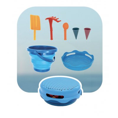 Compactoys skládací sada na písek 7v1 - Modrá - obrázek