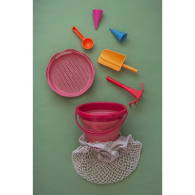 Compactoys skládací sada na písek 7v1 - Červená - obrázek