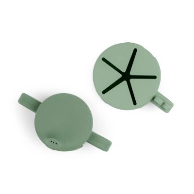 Done by Deer Peekaboo set hrnečků snack/drink Deer Friends 2 ks - Zelený - obrázek