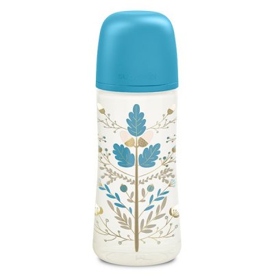 Suavinex Gold kojenecká láhev průtok L 360 ml - Modrá