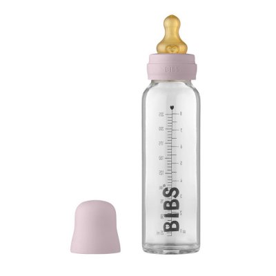 BIBS Baby Bottle skleněná láhev 225 ml - Dusky Lilac
