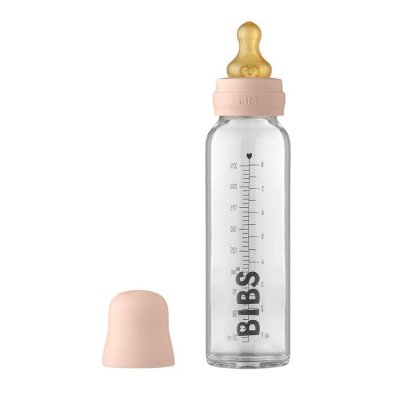 BIBS Baby Bottle skleněná láhev 225 ml - Blush
