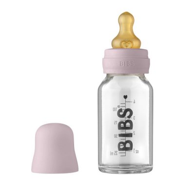 BIBS Baby Bottle skleněná láhev 110 ml - Dusky Lilac