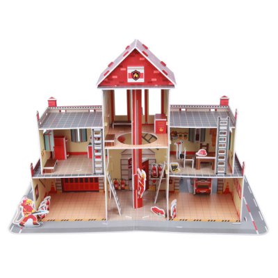Fiesta Crafts 3D Puzzle - Hasičská stanice - obrázek