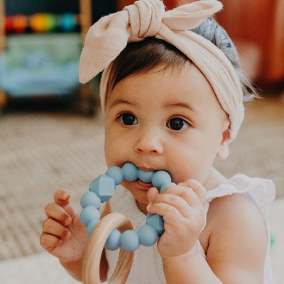 Jellystone Designs kousátko Měsíc - Světle modré - obrázek