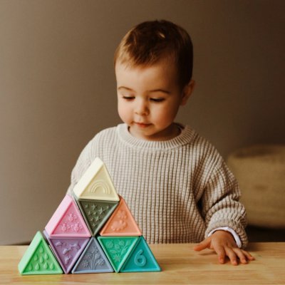 Jellystone Designs skládací hračka Triblox - Pastelová - obrázek