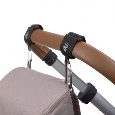 Lässig háčky Casual Stroller Hooks with Carabiner - Black - obrázek