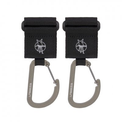 Lässig háčky Casual Stroller Hooks with Carabiner - Black