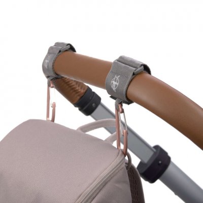 Lässig háčky Casual Stroller Hooks with Carabiner - Grey - obrázek