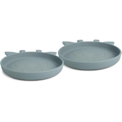 Nuuroo Akila silikonový talířek Giraf 2 ks - Lead - obrázek