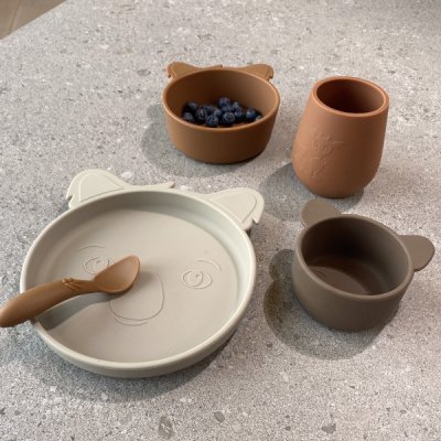 Nuuroo Ella silikonové lžičky 3 ks - Caramel Café - obrázek