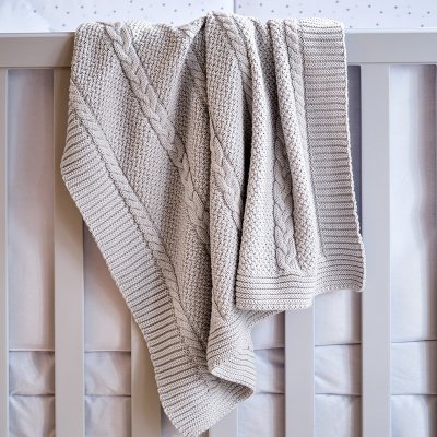 FunnaBaby Capelli pletená deka - Beige - obrázek