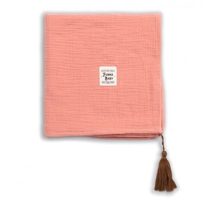 FunnaBaby mušelínová deka 80 x 80 cm - Coral Pink