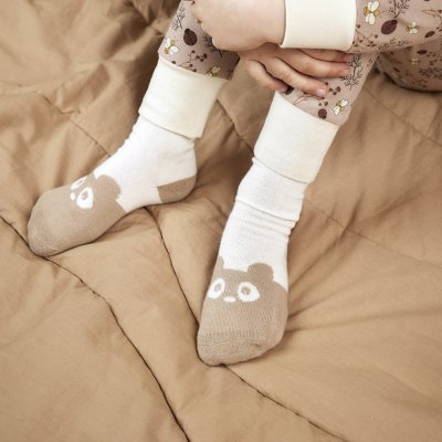 Nuuroo Freja ponožky 2 ks - Light Brown/Sand, vel. 22 - 24 - obrázek