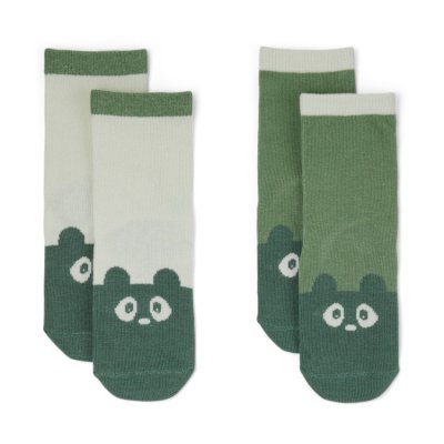 Nuuroo Freja ponožky 2 ks - Light Green/Warm Green, vel. 22 - 24