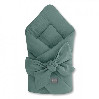 Sleepee mušelínová zavinovačka - Ocean Green