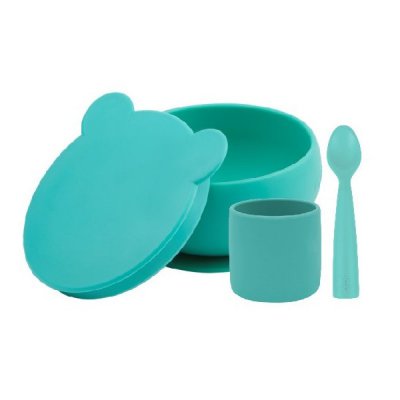 Minikoioi set na stolování BLW I - Aqua Green