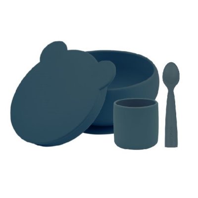 Minikoioi set na stolování BLW I - Deep Blue