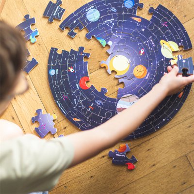 Bigjigs Toys kulaté podlahové puzzle - Sluneční soustava - obrázek