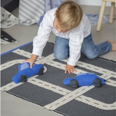 David Fussenegger Goliath koberec s lemem Streets 75 x 120 cm - Charcoal - obrázek