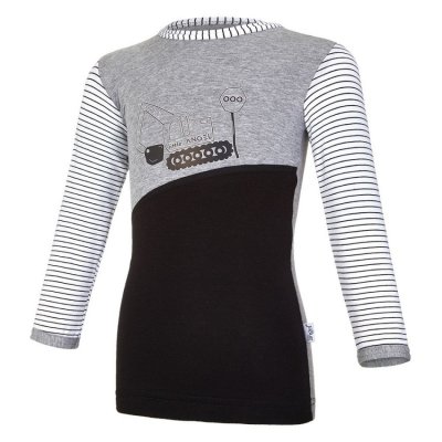 Little Angel tričko tenké Stavitel dlouhý rukáv Outlast® - Šedý melír, vel. 104