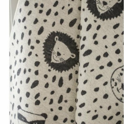 David Fussenegger Juwel dětská deka Leopard, Racoon & Lion 70 x 90 cm - Offwhite - obrázek
