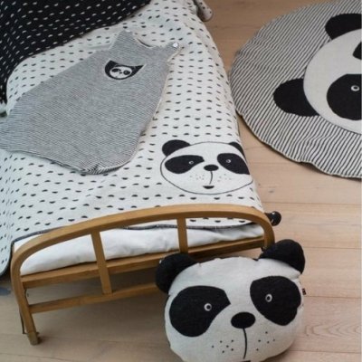 David Fussenegger Juwel dětská deka Panda Bear 140 x 200 - Offwhite - obrázek