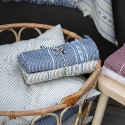 David Fussenegger Nizza Kids osuška Boats 2 ks 90 x 150 cm - Navy - obrázek