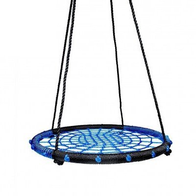 Teddies houpací kruh s provazovou výplní 100 cm - Modrý
