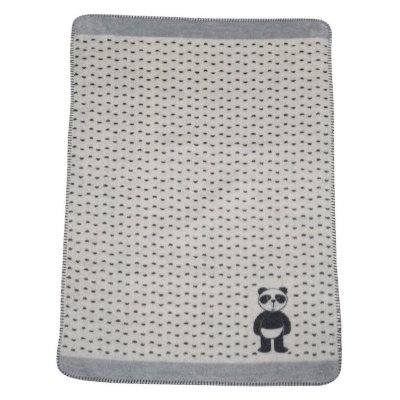 David Fussenegger Panda dětská deka Panda in Diapers 75 x 100 cm - Offwhite - obrázek