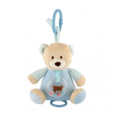 Teddies medvěd natahovací hrací strojek - Modrý