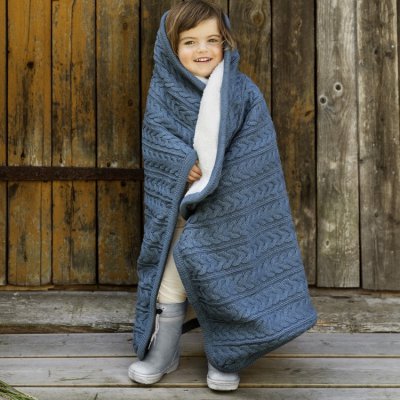 Vinter & Bloom deka Cuddly - Storm Blue - obrázek