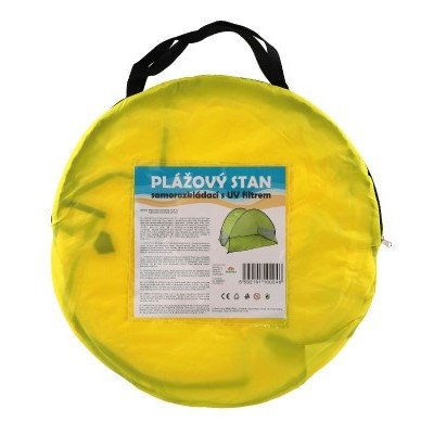 Teddies stan plážový s UV filtrem 100 x 70 x 80 cm - Žlutý - obrázek
