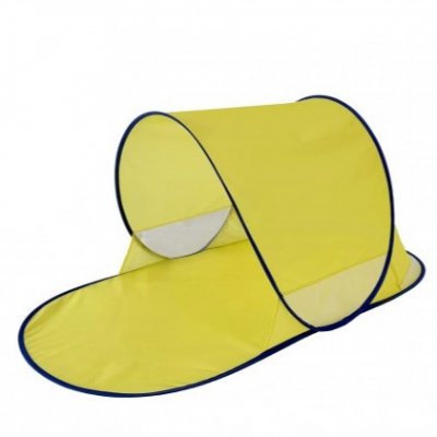 Teddies stan plážový s UV filtrem 140 x 70 x 62 cm - Žlutý