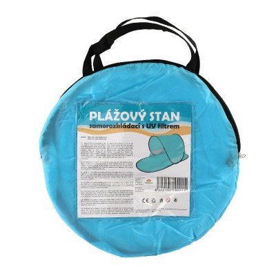 Teddies stan plážový s UV filtrem 140 x 70 x 62 cm - Modrý - obrázek
